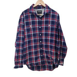 Bonobos Mens Slim Fit Plaid Button-Up Flannel‎ Shirt L Cotton
